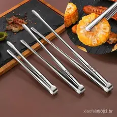 Pinça para churrasco em aço inoxidável 304, culinária coreana, bife, massas, utensílios de cozinha domésticos, acessório