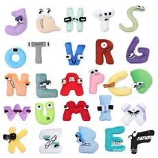 Alfabeto Lore Plush Doll Preschool Educacional Inglês ABC Carta Recheada Brinquedo Para Crianças A-Z