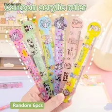 { S & H May } 6 Peças De Desenhos Animados Para Crianças Estudantes Régua Kawaii Estudante Papelaria Portátil Bonito Fer