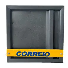 Caixa De Correio Vertical Grade Portão Cinza Prática Moderna