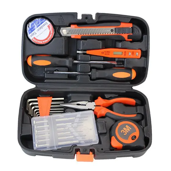 Conjunto de 22 peças de ferramentas para uso doméstico e reparos manuais