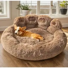 Cama Pet Nuvem Pelucia Para Cachorro Gato Super Macia Fofinha Pata De Urso Avelã