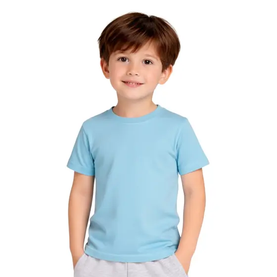 Camiseta Infantil Unissex Básica Lisa 100% Algodão Fio 30.1 Premium Oferta
