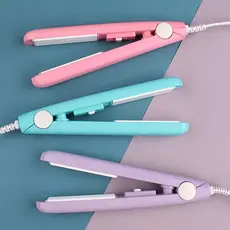 Mini Chapinha Prancha De Cabelo Portátil Com Case Transporte Bivolt Estojo 3 Cores Disponíveis