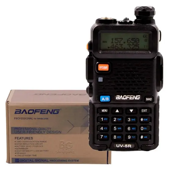 Rádio Comunicador Walk Talk Ht Baofeng Dual Band Uv5r