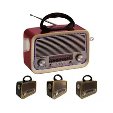 Rádio Retrô Bluetooth 3 BANDAS (AM/FM/SW) com Lanterna e Bluetooth