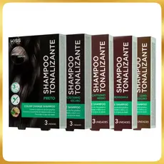 Kiss New York Color Change Shampoo Tonalizante Castanho Escuro&Preto