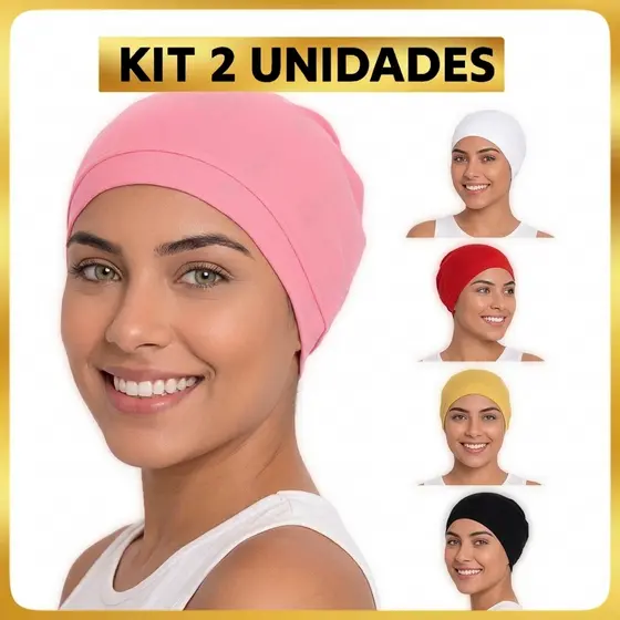 Kit 2 Toucas Nero com Barra Anti-Frizz Alisa Santa Clara
