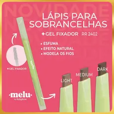 Lápis De Sobrancelhas + Gel Fixador Melu By Ruby Rose Medium&Light