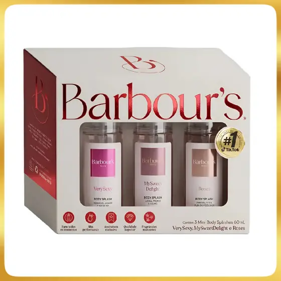 Kit 3 Mini Body Splash Barbour's 55ml Very, Delight E Roses
