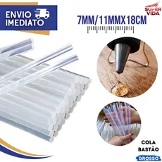 Bastões de Cola Quente 7mm/11mm x 18cm EVA Transparente Inodoro 6-9 Peças para Reparos Gerais