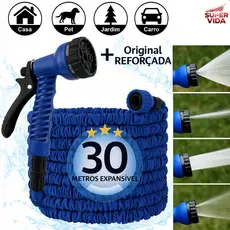 Mangueira Mágica 3X Retrátil 15/30/45m TPE Anti-Vazamento com Esguicho 7 Modos para Jardim e Carro