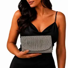 Bolsa Feminina Clutch Festa Brilho Glitter Carteira de Mão Luxo Casamento Alça Transversal