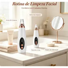 Removedor Cravos e Espinhas Extrator de Cravos Sucção a Vácuo Aparelho Recarregável Sugador Remove Acne