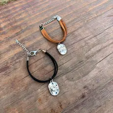 Pulseira couro chapéu country estilo sertanejo rodeio