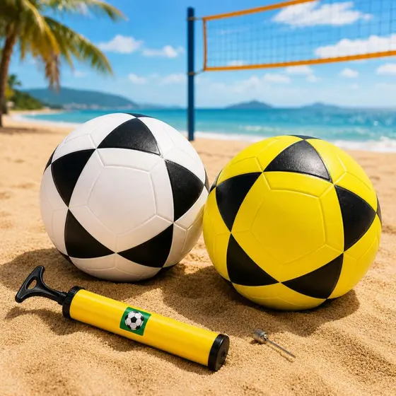 Bola Futevôlei Enchedor Altinha Profissional Macia Futmesa Tam Oficial Areia Praia Futvolei Amarela