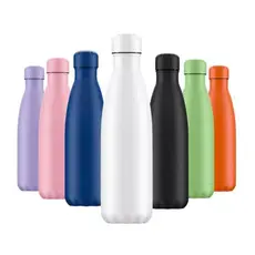 Garrafa de Água Térmica Squeeze 500ml Garrafa Água Inox Colorida Academia Escola Trabalho Escritório