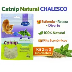 Catnip Erva Natural Para Gatos Relaxante Interativo 50g Chalesco