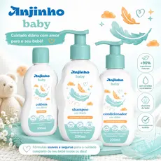 Kit Anjinho Baby Shampoo + Condicionador 220ml + Colônia Infantil 100ml Uso Diário