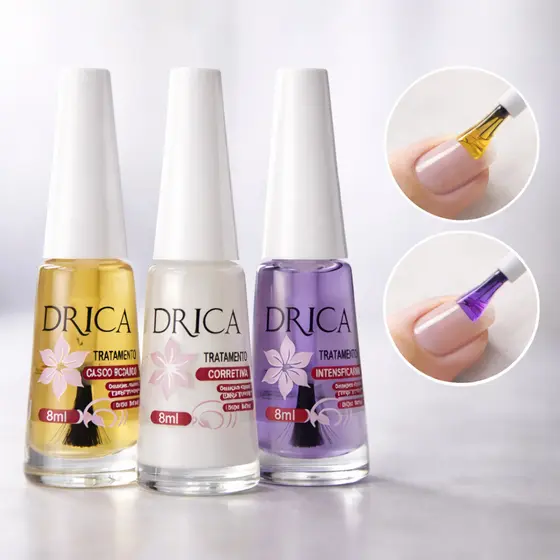 Kit 3 Esmalte de Tratamento Drica - Fortalecimento de Unhas