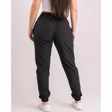 Calça Feminina Jogger Em Tactel Com Elastano Bolsos E Cordão