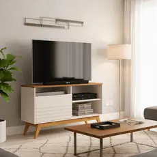 Rack para Sala de Estar Fenix Compacto Televisão Até 42 Polegadas 1 Porta