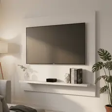 Painel Dubai para TV 32 Suspenso 90cm Prateleira Flex Sala Quarto Decorativo