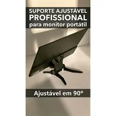 Suporte Ajustável para Monitor Portátil 90° | Base Dobrável Antiderrapante Branco ou Preto
