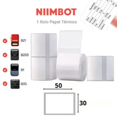 Etiqueta Adesiva 50x30 Niimbot B21 B1 230 Etiquetas p/ Rolo