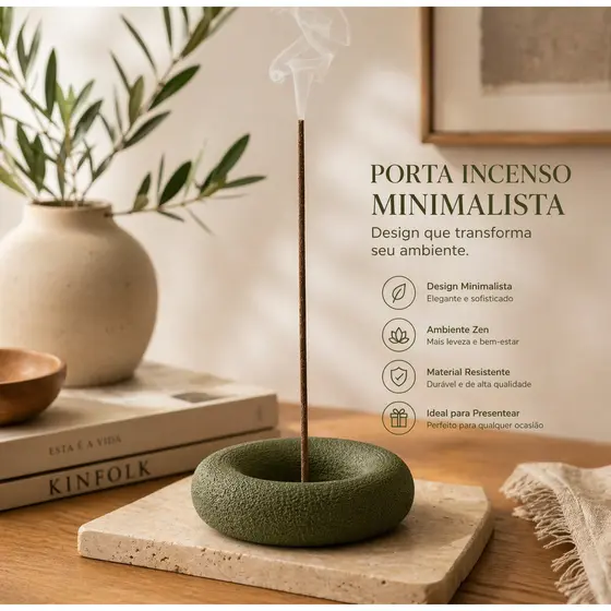 Porta Incenso Decorativo Minimalista – Incensário Moderno