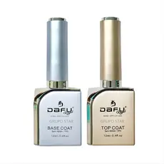Base e Top Coat Gel Sem HEMA/TPO 12ml Linha Glamour – Selagem e Brilho para Unhas em Gel