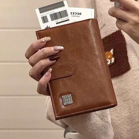 Carteira Decorativa de Viagem para Passaporte, para Homens e Mulheres, à Prova de RFID, Porta-Cartões de Crédito e Docum