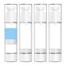 Kit 4 Frascos De Viagem Multiuso Airless Pump ,2 frascos spray 50ml + 2 frascos para loção 50ml