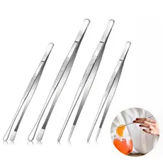 Kit4 Pinça Culinaria 20cm / 30cm Aço Inox Profissional Drink Restaurante Barman Bartender Bares