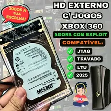 HD Externo para Xbox 360 Com Jogos + ABadAvatar + Aurora + Exploit para Todos Modelos - LTU/JTAG/RGH/TRAVADO/2015