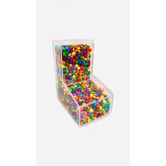 Potes em acrílico para complementos de açaí sorveteria e estação de açaí fin1 c/6