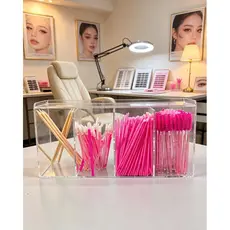 organizador acrílico multiuso com compartimentos lash designer cílios