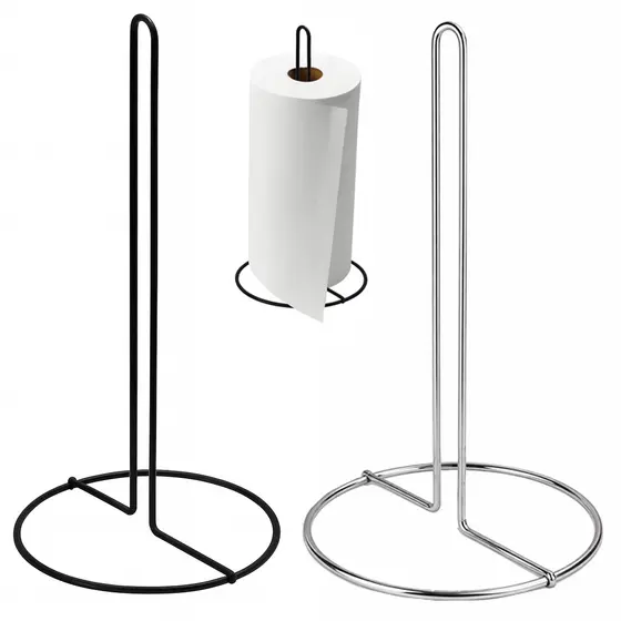 Suporte Porta Rolo Papel Toalha Vertical De Mesa Metal