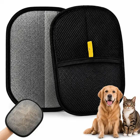 Removedor de pelos de pet luvas para remoção de pelos com eletricidade estática escova dupla face