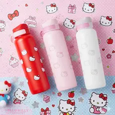 Squeeze Garrafa Hello Kitty 1 Litro Plástico BPA Free Lancheira Academia Escola Creche Trabalho