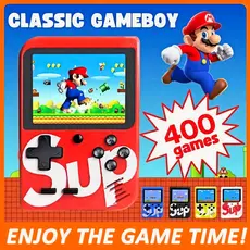 Mini caixa de videogame Sup Game Box, Console de jogos antigo clássico portátil 400 em 1, estilo nostálgico dos anos 80.