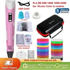 Caneta De Impressão Mágica 3D Grátis 10M DIY PLA Filamento Desenho Brinquedo Presente De Aniversário Criança ABS Tela LC