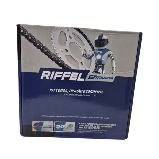 Kit Relaçao transmissão CB 300 (09-15) RIFFEL NOVO Aço 1045