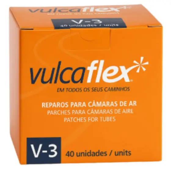 Remendo Redondo Vulcaflex V-3 6cm Carro Caminhonete Caixa Com 40 Peças