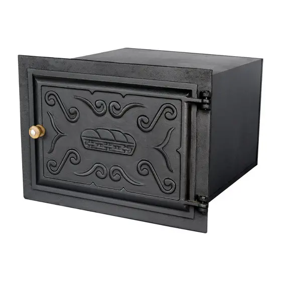 Forno Para Fogao A Lenha Frente Ferro e Aço Carbono 0.9mm Com Grade Resistente