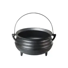 Panela Ferro Fundido Luxo Tripé Nº8 Caldeirão 5,8 Litros Sem Tampa Premium Tradicional