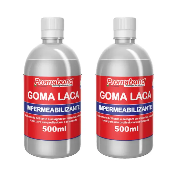 KIT 2 Goma Laca Impermeabilizante Incolor Promabond 500ml