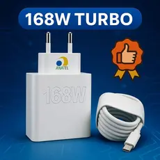 Carregador Turbo 168w Para Celular Com Type C Tipo C Super Rápido