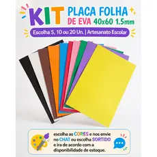 Kit 5, 10 ou 20 Un. Placa Folha De Eva 40x60 1.5mm | Artesanato Escolar