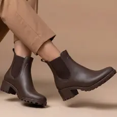 Bota Feminina Casual Sem Salto Inverno Confortável Moderna Estilo Blogueira
